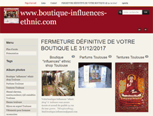 Tablet Screenshot of boutique-influences-ethnic.com